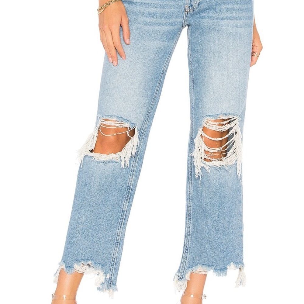 We The Free Womens Maggie Mid Rise Straight Leg Jeans Size 24